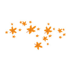 Illustration of Orange Autumn Leaves