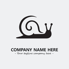 Snail illustration black and white for logo company vector image
