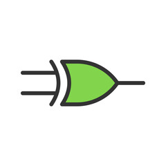 XOR Gate icon vector image. Suitable for mobile apps, web apps and print media.