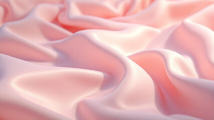 Smooth satin fabric in soft pink with elegant light and shadow play

