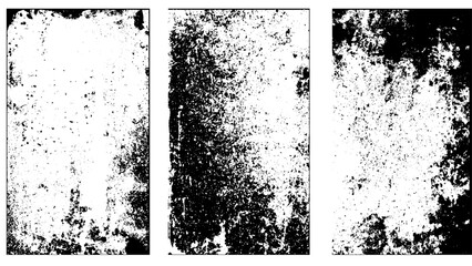 Set Of Grunges, Photo image of falling down snow, heavy bi, small size snows. Freeze shot on black background, Abstract dirty or aging frame. Dust particle and dust grain texture on white background, 