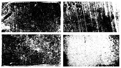 Set Of Grunges, Fractured glass texture. Grunge effect. Black broken smartphone screen with white dirt Dust Dirt Particles Salt Snow Powder Spray. Authentic Black Rough Grunge Distressed