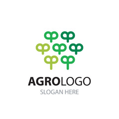 Farm microgreen logo.  Microgreens agro vector logotype