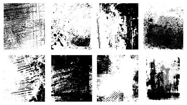 Set Of grunge, Black grunge scratched background old film effect dusty scary texture, scratches isolated on a black background. template for design