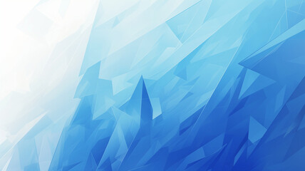 Obraz premium Abstract background with gradient from deep blue to light blue, featuring sharp geometric shapes and smooth texture that evokes sense of calm and tranquility