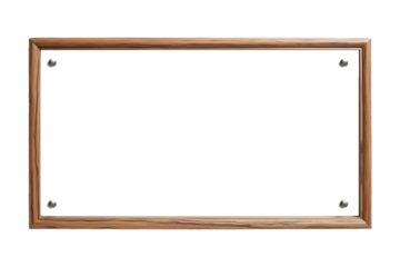 Mixed materials: wood, glass, and metal frames nested, transparent background