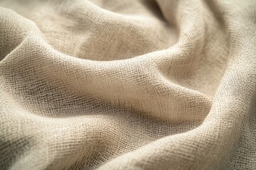 Beige Linen Fabric Texture Background