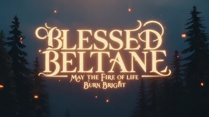 Video title card for the music album Blessed Beltane. - Powered by Adobe