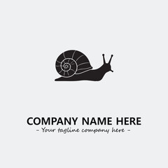 Snail illustration black and white for logo company vector image
