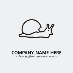 Snail illustration black and white for logo company vector image
