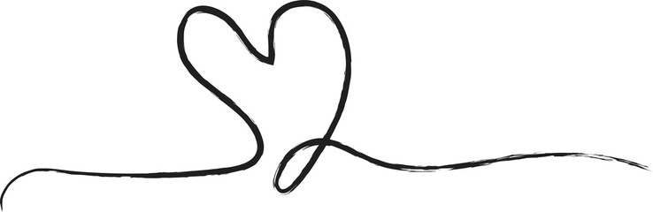 Heart shape frame with brush painting