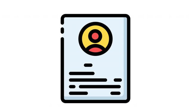 profile user document animated icon