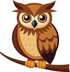 Owl sitting on branch