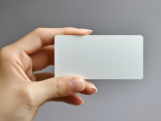 <Blank Business Card Template on Neutral Background for Professional Branding Mockup>