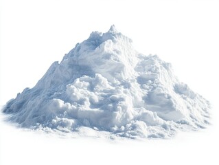 Pristine White Powder Pile Against a Clean Backdrop Capturing Texture Detail and Form in Natural Light for Purity Concept