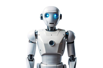 Humanoid robot with detailed mechanical parts and expressive features, perfect for technology and AI concepts