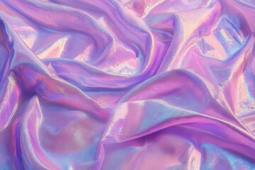 Obraz premium Iridescent Fabric Texture with Shimmering Pink and Purple Hues