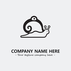 Snail illustration black and white for logo company vector image
