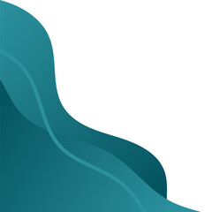 Green Gradient Wave Corner