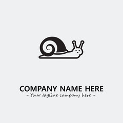Snail illustration black and white for logo company vector image
