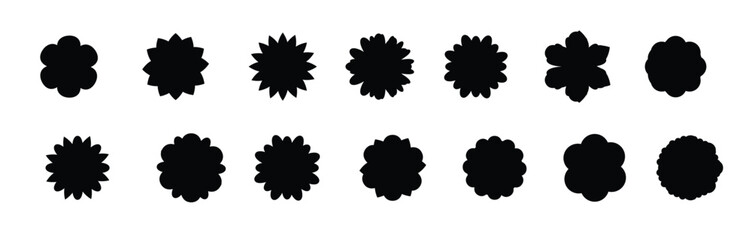 Beautiful flowers silhouette 