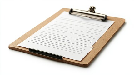 Professional Office Supplies Clipboard and Pen on Desk