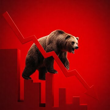 Bear and down trending graph 