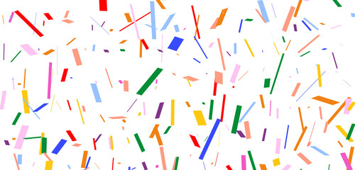 colorful confetti on white background