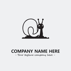Snail illustration black and white for logo company vector image
