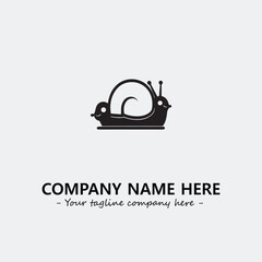 Obraz premium Snail illustration black and white for logo company vector image 