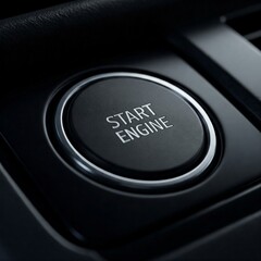 close up of a car start button
