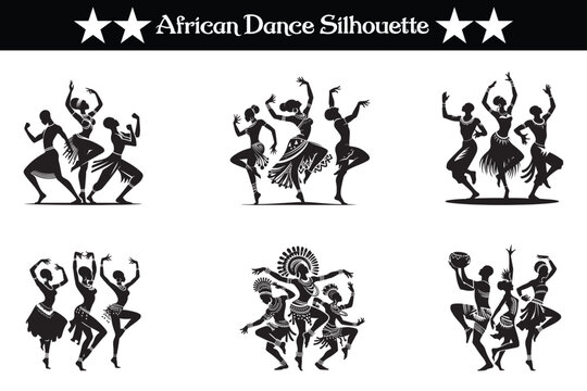 African Dance vector illustration isolated on a white background
