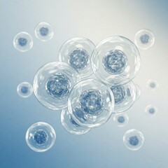 Cells isolated on white