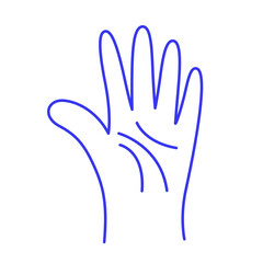 Hand gesture doodle icon. Contour vector illustration