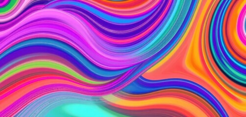 Obraz premium Abstract swirling wave pattern, dynamic flowing lines, vibrant color gradients, graphic, liquid