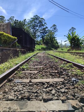 railway tracks in the countryside