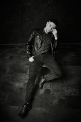full-body shot of a stylish man
