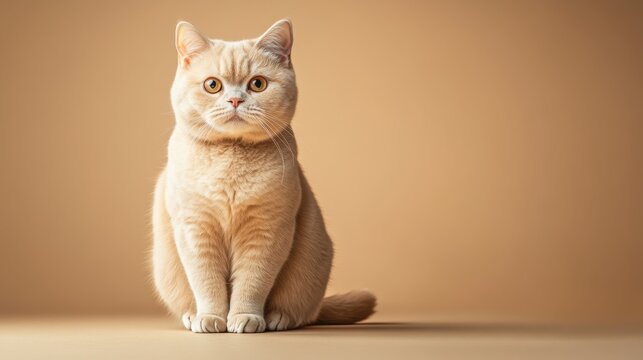 Charming Feline Portrait: A captivating portrait of a lovely cat with striking eyes and soft fur, sitting gracefully against a serene backdrop, evoking warmth and tranquility.