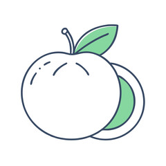 A whole and a half of a fresh juicy fruit a delicious apple illustration graphic design