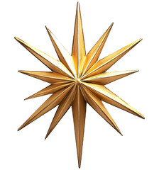 Epiphany Star for Christian Christmas Decorations - Isolated on White Background