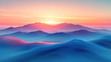Obraz premium Abstract dusk horizon with gradient colors