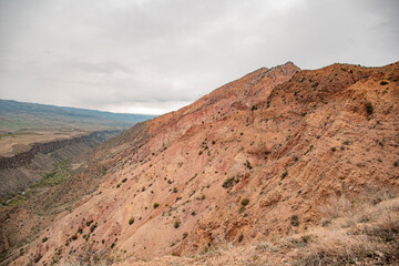 mountain landscape with blue sky and clouds