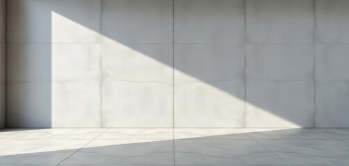 Obraz premium Clean, smooth, wide-angle shot of polished gray concrete stucco wall, wall texture, polished