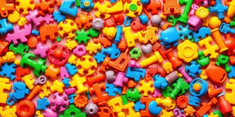 Colorful toy seamless pattern background, perfect for kids' products, texture, surface