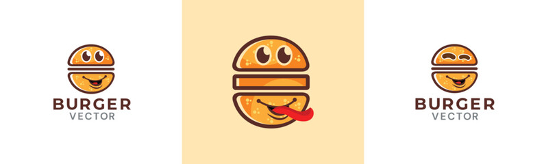 Burger house vector logo design
