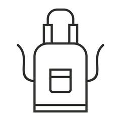 Apron outline icon, editable vector illustration and transparent graphic element. Isolated on white background