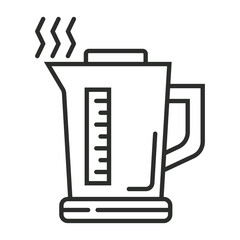 Kettle outline icon, editable vector illustration and transparent graphic element. Isolated on white background