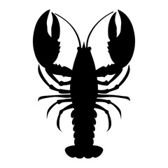 Black Silhouette of a Lobster Claw Seafood Menu Design Graphic