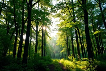 Obraz premium SereneEarthDayForest