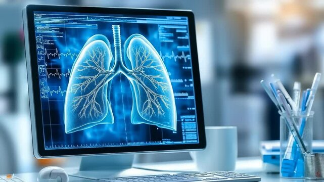 Digital Lung Imaging on Computer Screen in Clinical Setting